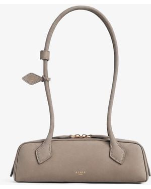 Alaïa Le Teckel Small Light Taupe Suede Bag - Multicolour