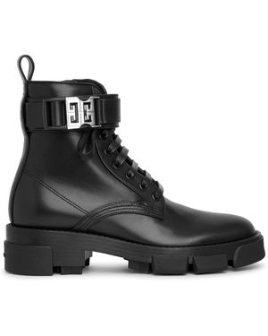 Givenchy Terra Lace-up Combat Boots - Black
