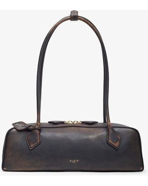 Alaïa Le Teckel Medium Ebony Black Bag - White