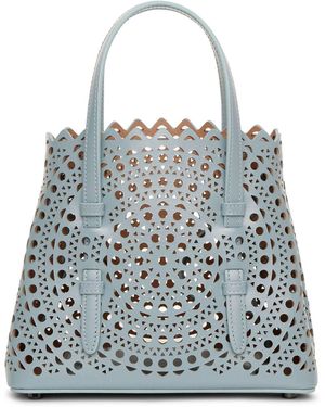 Alaïa Mina 20 Blue Tote Bag