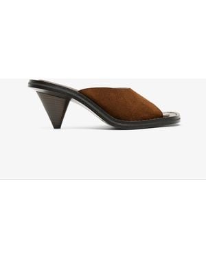 Phoebe Philo Strap 95 Khaki Mules - Multicolor