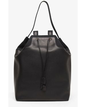 The Row Spring Black Leather Backpack