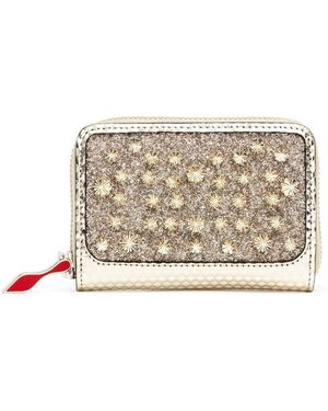 Christian Louboutin Panettone Glitter Leather Coin Purse - Metallic