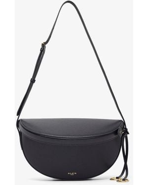 Alaïa Hip East West Black Leather Bag