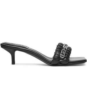 Givenchy G Woven 50 Black Mule Sandals