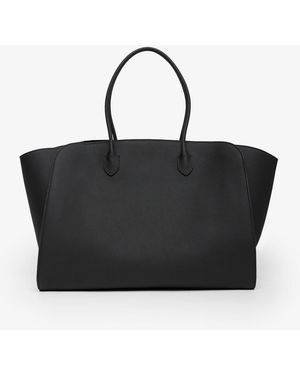 The Row Marlo Black Leather Tote Bag