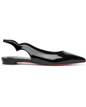 Christian Louboutin Hot Chickita Sling Black Patent Flats
