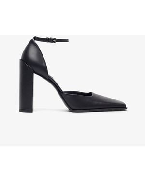 Alaïa Square 90 Black Court Shoes - White