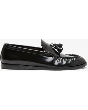 The Row Polished Leather Loafer - White