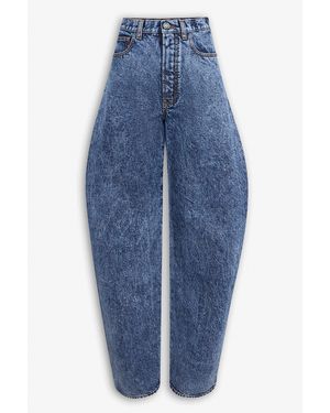 Alaïa Round Denim Trousers - Blue