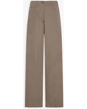 The Row Fadry Dark Sand Cotton Trousers - Natural