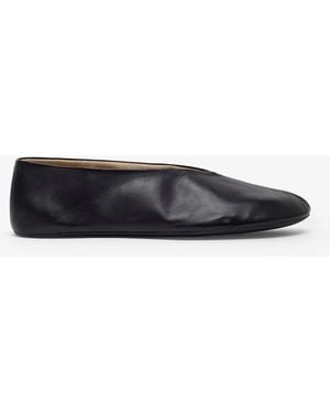 The Row Stella Black Slippers - White
