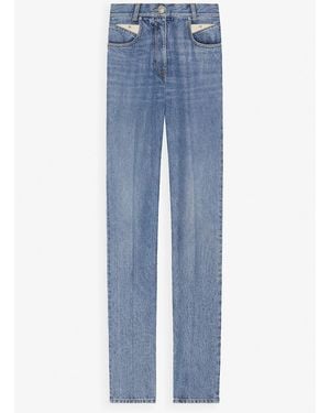 Givenchy Back Details Denim Pants - Blue