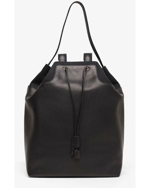 The Row Spring Black Leather Backpack