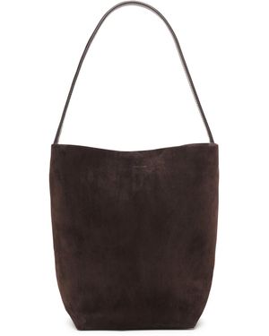 The Row Medium N/s Park Suede Tote Bag - Black