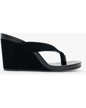 Phoebe Philo Round Black Wedges
