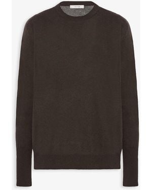 The Row Odelle Brown Cashmere Top