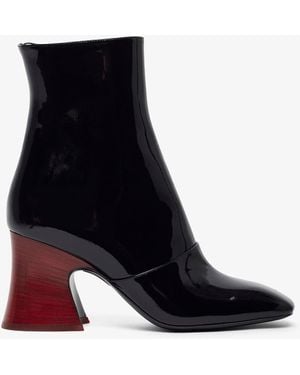 Chloé Janis Black Patent Ankle Boots
