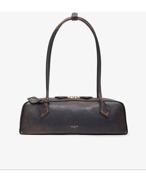 Alaïa Le Teckel Medium Ebony Black Bag - White