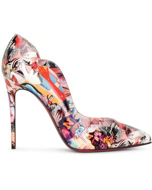 Christian Louboutin Hot Chick 100 Patent Court Shoes - Pink
