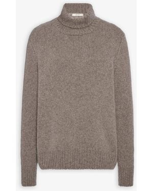 The Row Plira Heavy Cashmere Turtleneck Sweater - Gray
