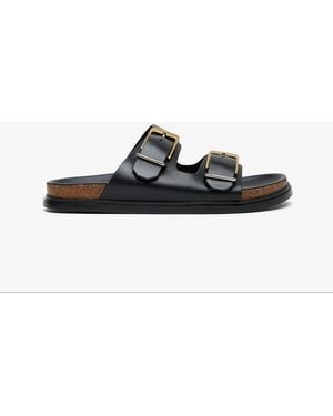 The Row Buckle Slides - White