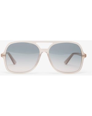 Chloé Judy L Beige Grey Sunglasses - Metallic