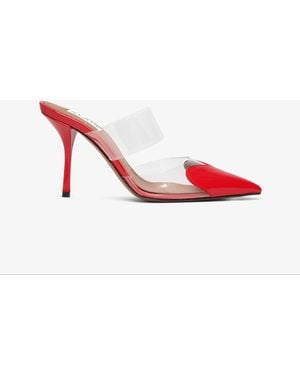 Alaïa Coeur 90 Red Patent Mule Pumps