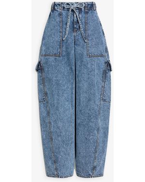 Alaïa Cargo Blue Denim Trousers