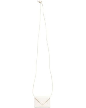 The Row Mini Envelope Ivory White Leather Shoulder Bag