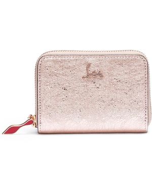 Christian Louboutin Panettone Leather Coin Purse Vintage Rose Gold - Pink