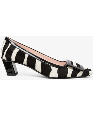 Roger Vivier Belle Vivier 45 Black And White Court Shoes