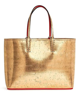 Christian Louboutin Cabata Liege Pepite Gold Cork Tote - Natural