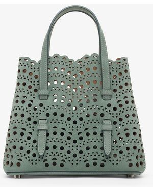 Alaïa Mina 20 Vienne Vague Green Tote Bag