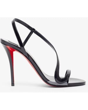 Christian Louboutin Rosa Z 100 Black Sandals - White