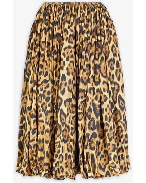 Alaïa A-line Leopard Skirt - Natural