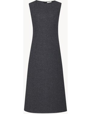 The Row Amor Dark Grey Melange Dress - Blue