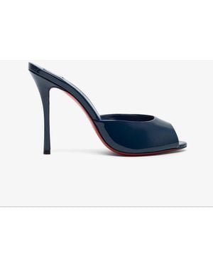 Christian Louboutin Me Dolly 100 Blue Patent Mules