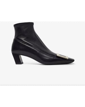 Roger Vivier Belle Vivier 45 Chelsea Leather Boots - White