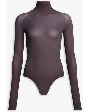 Alaïa Second Skin Gray Knit Body - Purple