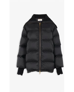 Chloé High-neck Shiny Nylon Puffer Jacket - Black