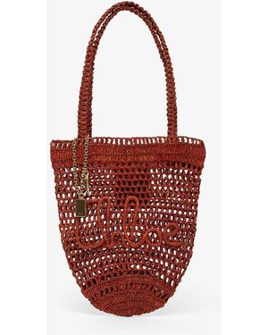 Chloé Small Summer Banana Clay Brown Tote Bag - Red