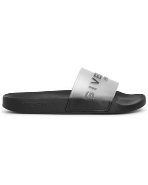 Givenchy Paris Transparent Rubber Slides - Grey