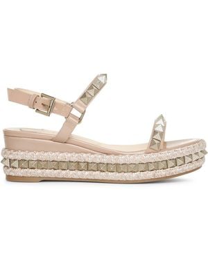 Christian Louboutin Pyraclou 60 Patent After Sun Wedges - Natural