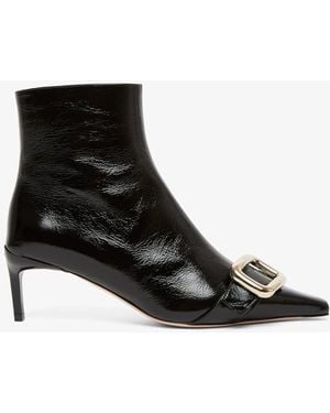 Roger Vivier Choc 55 Black Booties