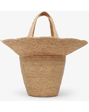 The Row Sol Natural Straw Basket Bag - White