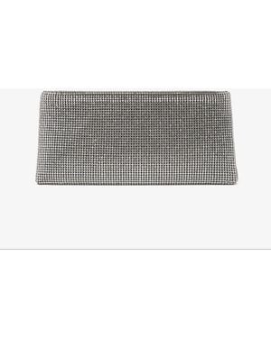 Christian Louboutin Maykimay Silver Crystal Clutch - Grey