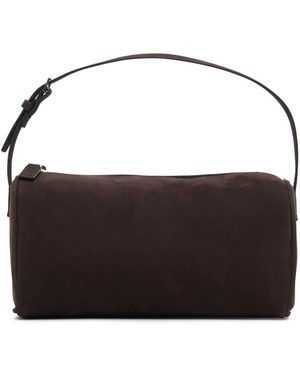 The Row 90's Brown Nubuck Bag - Black