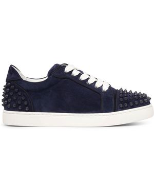 Christian Louboutin Vieira 2 Orlato Navy Blue Suede Trainers