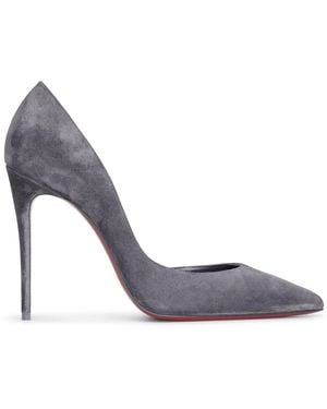 Christian Louboutin Iriza 100 Smoky Suede Court Shoes - Blue